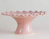 Small Cake Stand - 7 inch - Pink Ruffle
