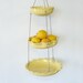 Set of 3 hanging bowls... in yellow with unmatchy edges.