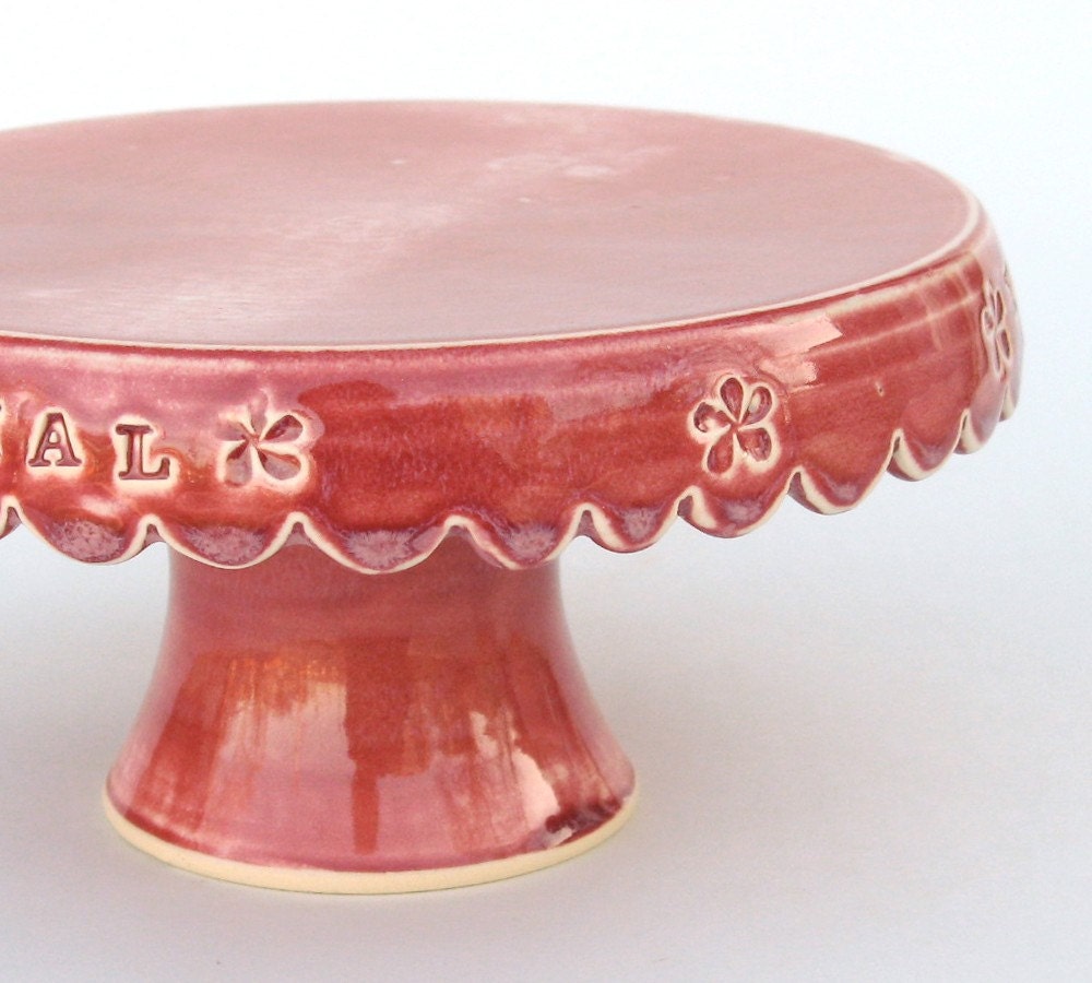 Small cake stand... you are special in red with flowers.