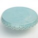 Small cake stand... azure lace cake plate.