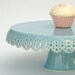 Medium cake stand... azure lace cake plate.