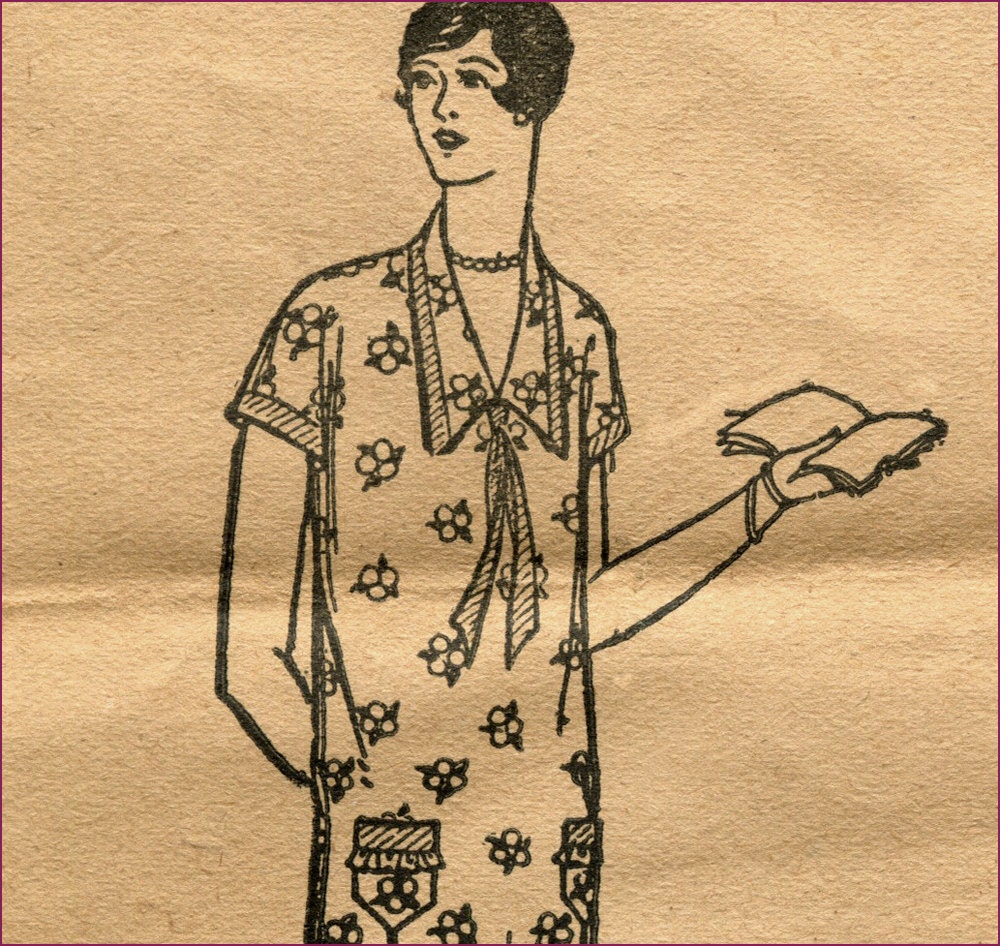 1920s 40 bust Front pleat flapper dress  PLUS SIZE