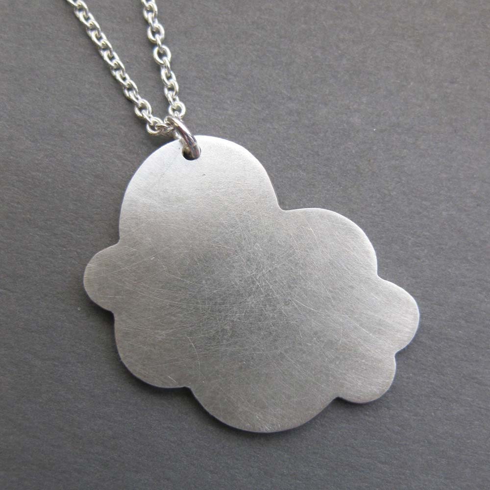 CLOUD silver silhouette necklace