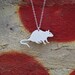 RAT urban pest sterling silver necklace