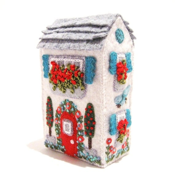 Soap Box House, Miniature, Hand Embroidered