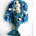 Crocheted fantasy mermaid art doll plushie - Meremenin