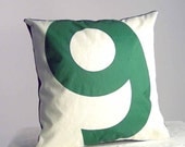 Recycled Sail Pillow - Green Number 9