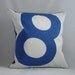 Recycled Sail Throw Pillow - Blue number 8