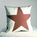 Recycled Sail Green Star Throw Pillow