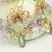 Long Glam Dangle Earrings Wire Wrapped Labradorite Pink Amethyst Champagne Citrine Prehnite