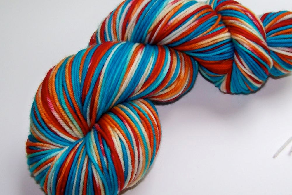 Hand Painted Luxury Merino Superwash DK - Fishy Wishy in a Dishy