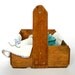 Vintage Wood Berry Tote Box