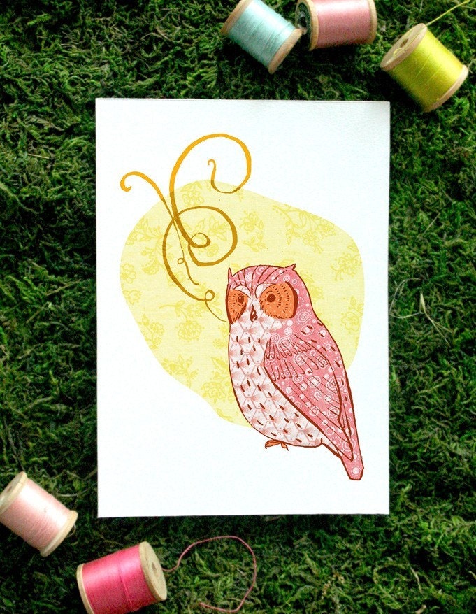 Owl 5x7 print