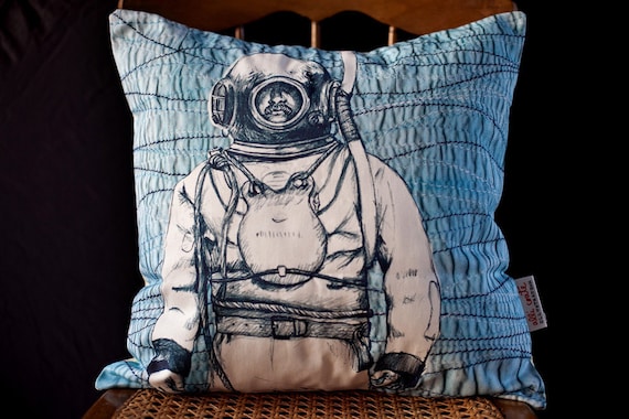 Deep Sea Diver Pillow Cover