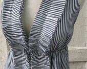 Rococo Tuxedo Silk Ruffle Dress in Seersucker Stripe from down de bayou fits all s m l xl plus