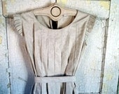Rustic Ruffle Dress or Pinafore in Linen Country Fried Bayou Boho Style fits all s m l xl plus