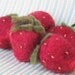 Needle Felted Strawberries - Set of 5