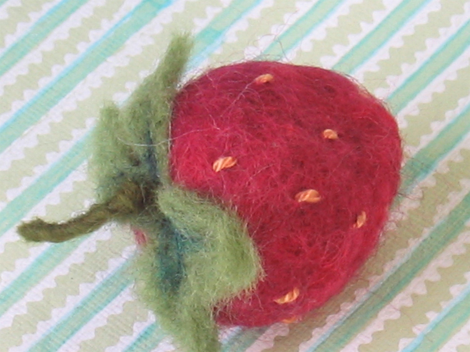 Needle Felted Strawberries - Set of 5