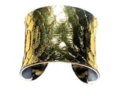 Gold Metallic Foil Finish Snakeskin Cuff Bracelet - by UNEARTHED