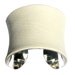 Winter White Leather Silver Lined Cuff Bracelet - by UNEARTHED