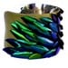 Jewel Beetle Wing Silver Lined Cuff Bracelet - by UNEARTHED