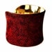 Red Metallic Stingray Gold Lined Cuff Bracelet - by UNEARTHED