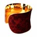 Red Metallic Stingray Gold Lined Cuff Bracelet - by UNEARTHED