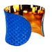 Bright Blue Snakeskin Gold Lined Cuff Bracelet - by UNEARTHED