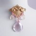 RESERVED for M - Antique Art Nouveau Brooch with a Natural, Unheated Pink Amethyst