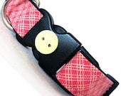 Eco Dog Collar - Renewable Pink Yellow Plaid Cotton