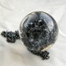 Resin Necklace with Carborundum. Silver