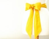 yellow silk sash belt, customizable colors for the bride, bridesmaid, and flower girls - eclu