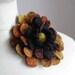 Firing Dahlia - Felt Flower Brooch - Hand felted wool - size Medium