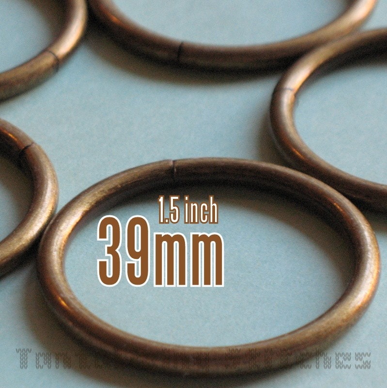 125 Antique Brass Finish 1.5 inch / 39mm O Rings