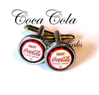 Coca Cola  cufflinks cuff links vintage pop caps