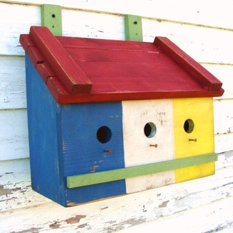 Deocrative Home Office Wall Organizer Kitchen Storage Mail Wall Organizer Hanging Wall Storage Birdhouse Cottage French Country Farmhouse