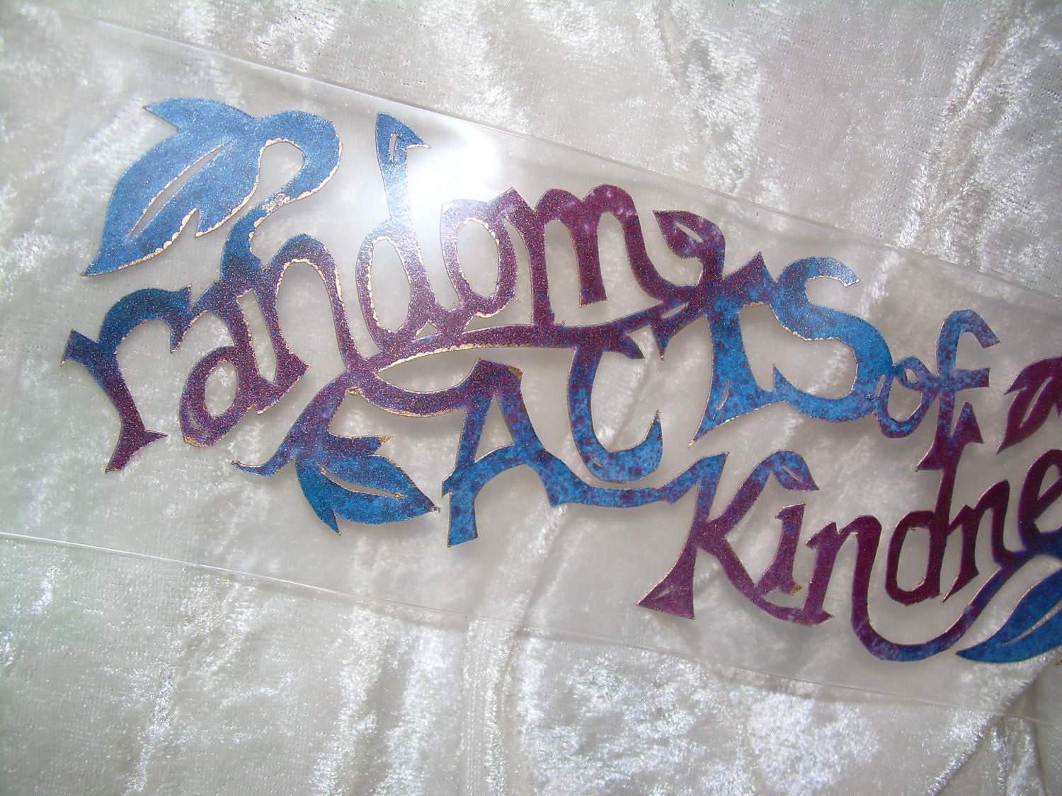 Random Acts of Kindness in Purple Papercut Bookmark