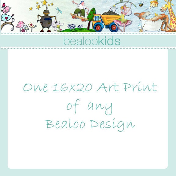 Kids wall art 16x20 art print