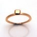 Rose gold stack ring -14k pink gold - recycled gold - alternative engagement - modern rock - geometric square, made to order