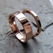 Rose gold wedding rings - 14k recycled rose gold - wedding set 2mm and 4mm wide - personalized - custom made to order
