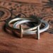 Modern stack rings - geometric rings - 14k gold and recycled sterling silver - recycled - eco friendly - metropolis - made to order