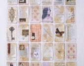 Mixed media original art large abstract canvas collage Unwritten Poem