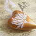 Custom wood heart wedding favor hand-painted flower choose your own colors