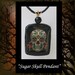 Sugar Skull Pendant MHA OGLD BHV AHQU Polymer Clay ART