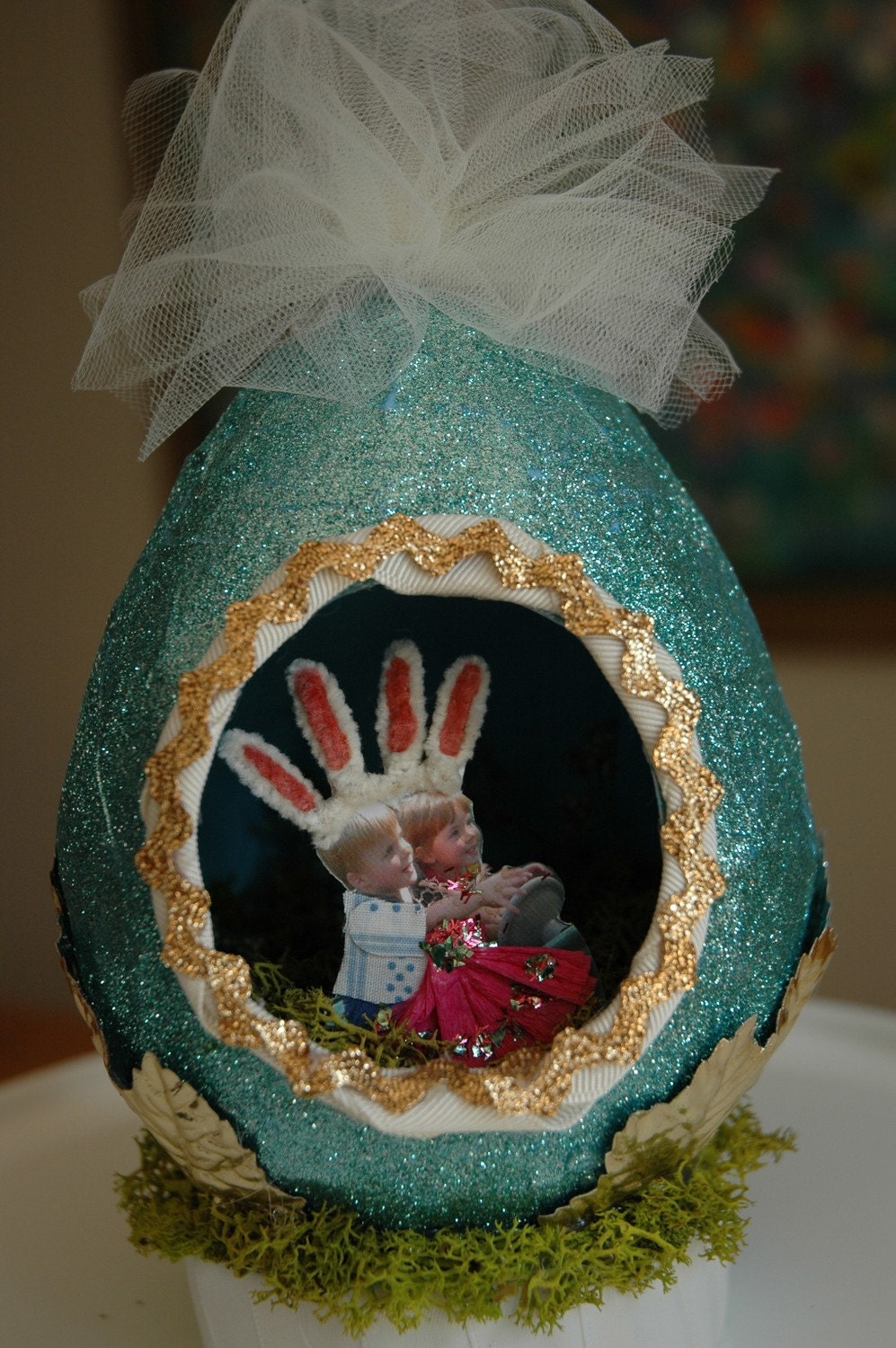 CUSTOM Glittered Panorama Egg