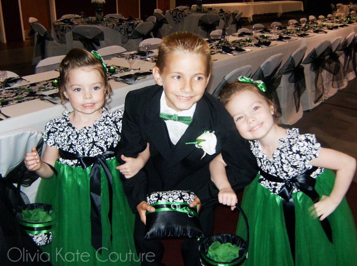 Green Flower Girl Dress