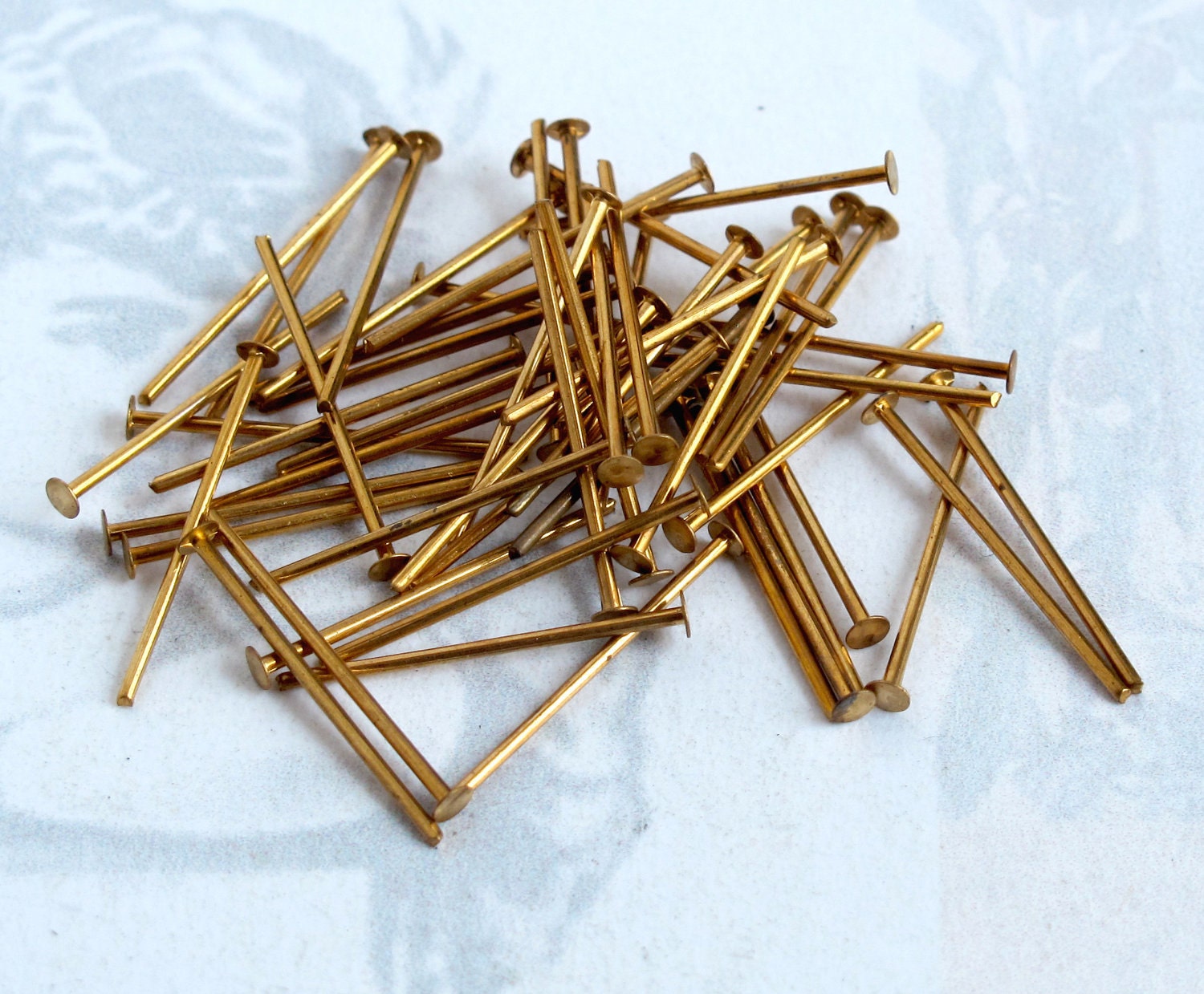 Brass Head Pins (50X) (F515)