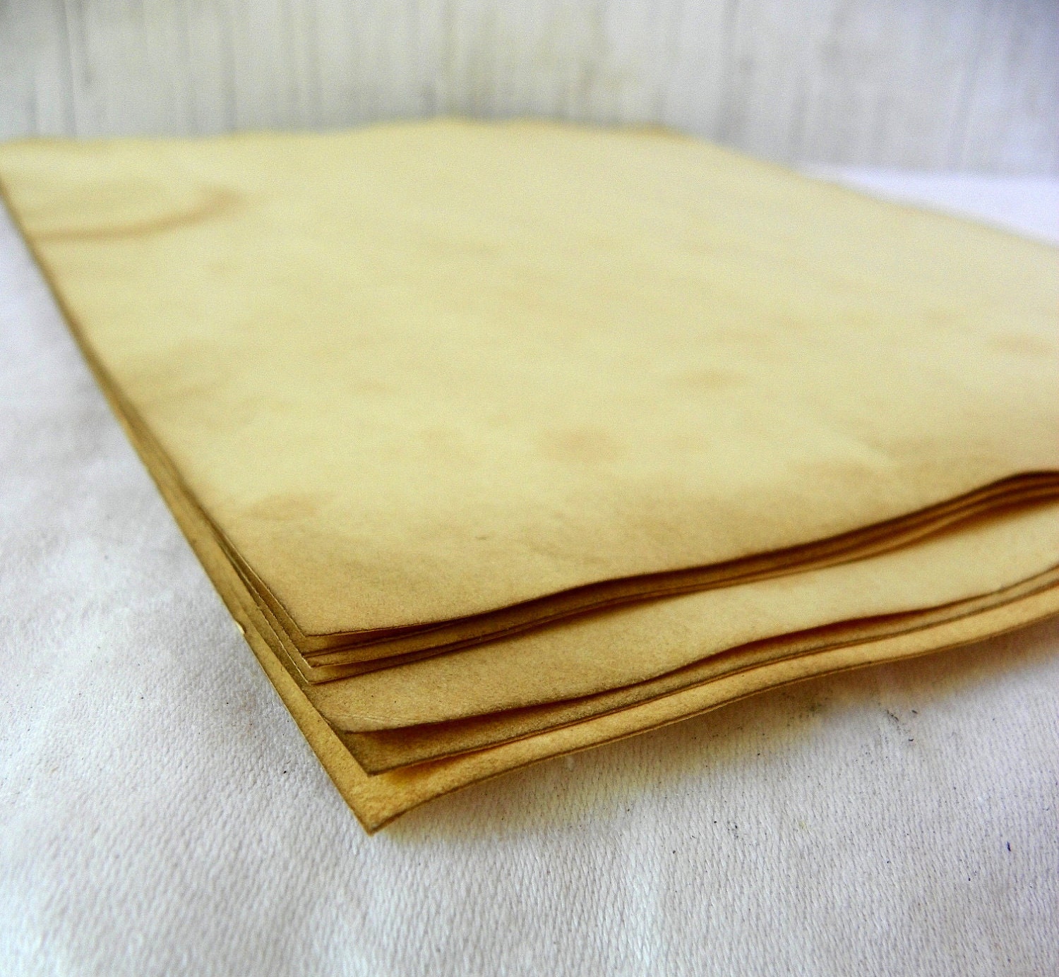 Lovingly Aged Paper -Hand Dyed Heavy Cardstock Wedding Menu Art Prints Cards Mixed Media