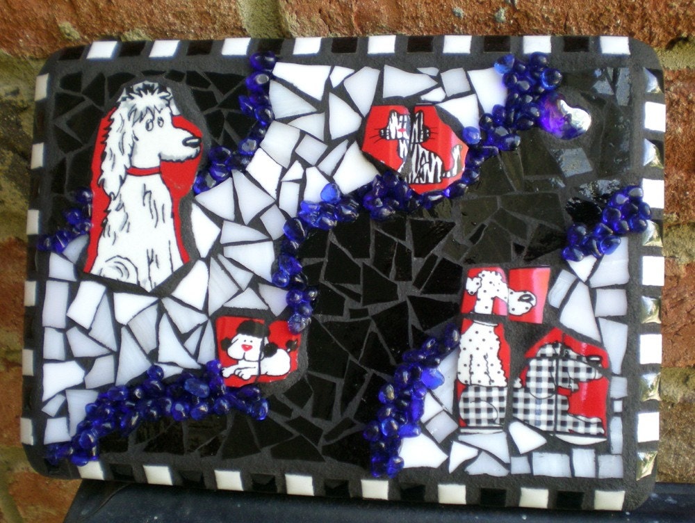 Unconditional Love Puppies and Kitty Cats Mosaic Wall Art
