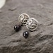 Dragon's Lair- Renaissance,Fine Silver,Garnet Post Earrings